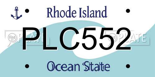 PLC552 Rhode Island License Plate