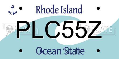 PLC55Z Rhode Island License Plate