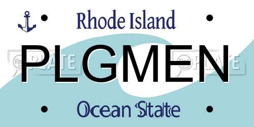 PLGMEN Rhode Island License Plate