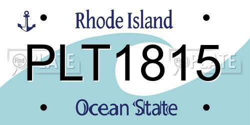 PLT1815 Rhode Island License Plate