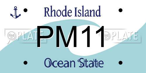 PM11 Rhode Island License Plate