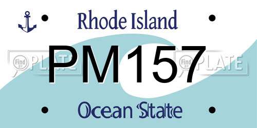 PM157 Rhode Island License Plate