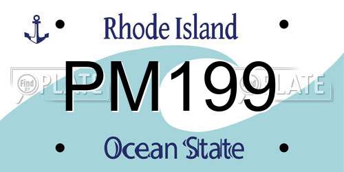 PM199 Rhode Island License Plate
