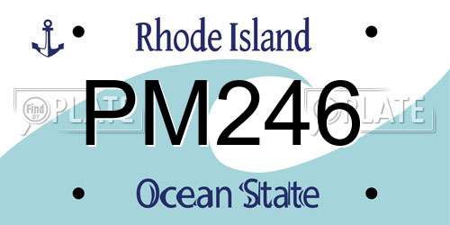 PM246 Rhode Island License Plate