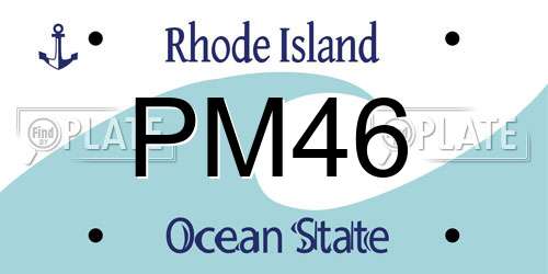 PM46 Rhode Island License Plate