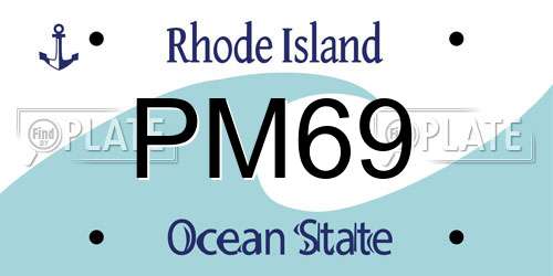 PM69 Rhode Island License Plate
