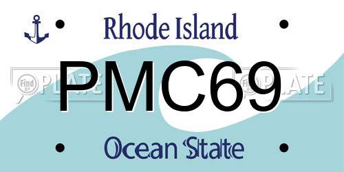 PMC69 Rhode Island License Plate