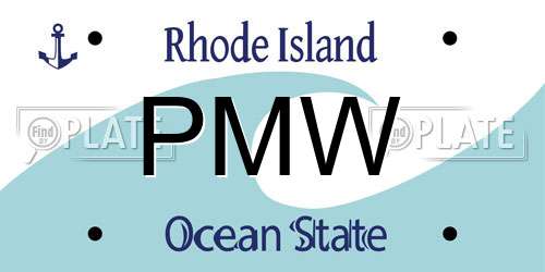 PMW Rhode Island License Plate