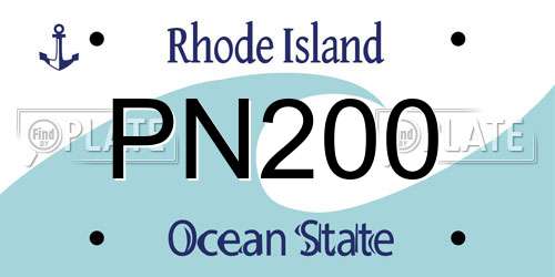 PN200 Rhode Island License Plate