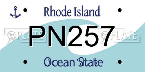 PN257 Rhode Island License Plate