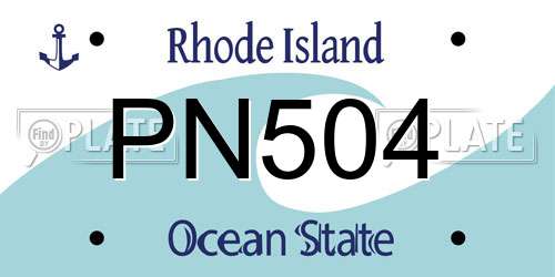 PN504 Rhode Island License Plate
