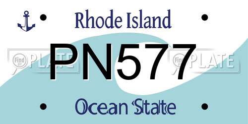 PN577 Rhode Island License Plate