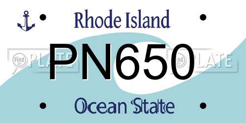 PN650 Rhode Island License Plate