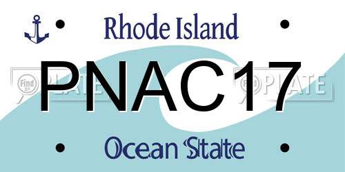 PNAC17 Rhode Island License Plate