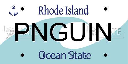 PNGUIN Rhode Island License Plate