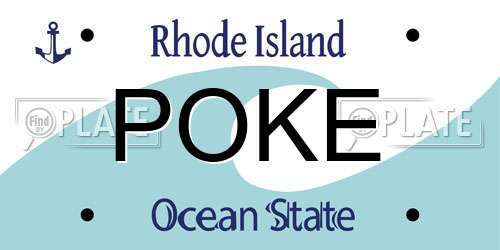 POKE Rhode Island License Plate