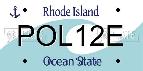 POL12E Rhode Island License Plate