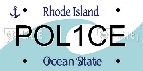 POL1CE Rhode Island License Plate