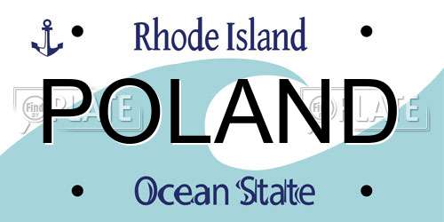 POLAND Rhode Island License Plate