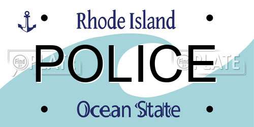 POLICE Rhode Island License Plate