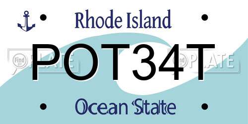 POT34T Rhode Island License Plate
