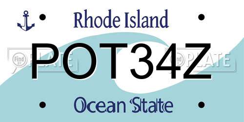 POT34Z Rhode Island License Plate
