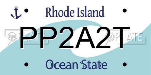 PP2A2T Rhode Island License Plate
