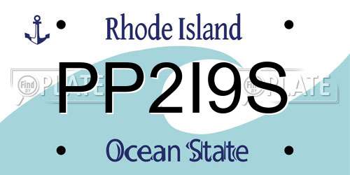 PP2I9S Rhode Island License Plate