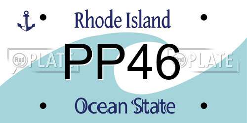 PP46 Rhode Island License Plate