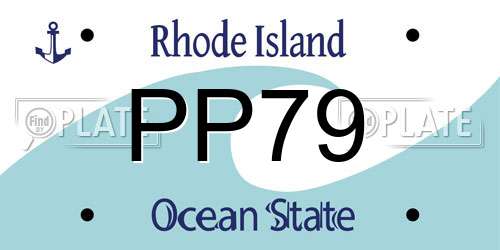 PP79 Rhode Island License Plate