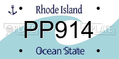 PP914 Rhode Island License Plate