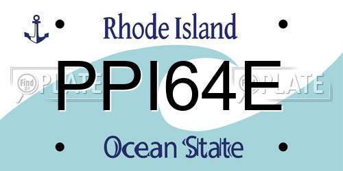 PPI64E Rhode Island License Plate
