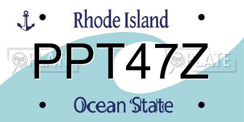 PPT47Z Rhode Island License Plate