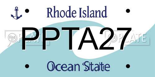 PPTA27 Rhode Island License Plate