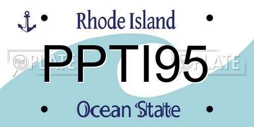 PPTI95 Rhode Island License Plate