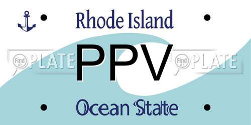 PPV Rhode Island License Plate