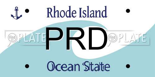 PRD Rhode Island License Plate