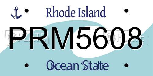 PRM5608 Rhode Island License Plate