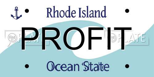 PROFIT Rhode Island License Plate