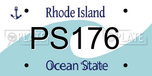 PS176 Rhode Island License Plate
