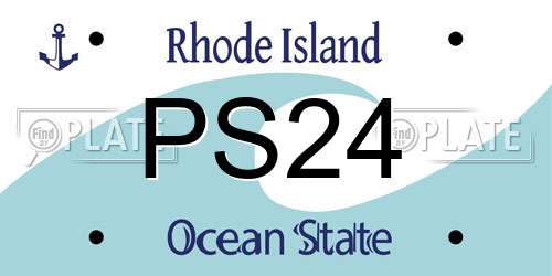 PS24 Rhode Island License Plate