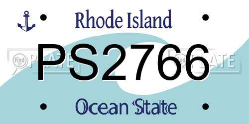 PS2766 Rhode Island License Plate