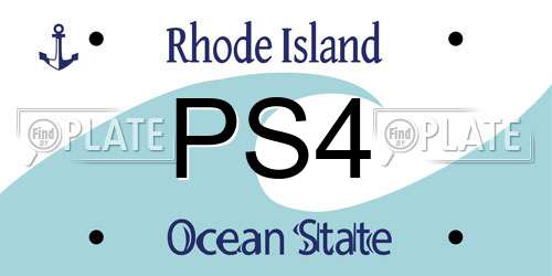 PS4 Rhode Island License Plate