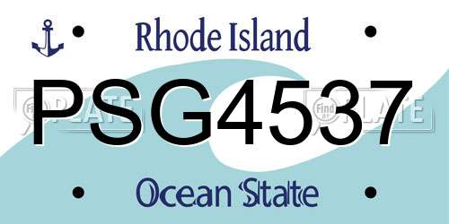 PSG4537 Rhode Island License Plate