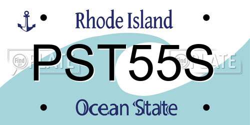 PST55S Rhode Island License Plate