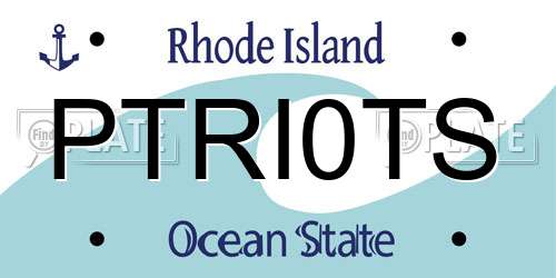 PTRI0TS Rhode Island License Plate
