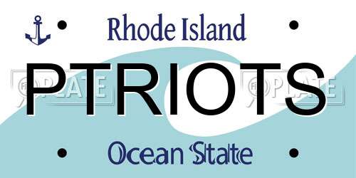 PTRIOTS Rhode Island License Plate