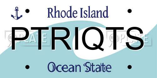 PTRIQTS Rhode Island License Plate