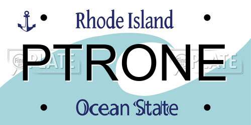 PTRONE Rhode Island License Plate