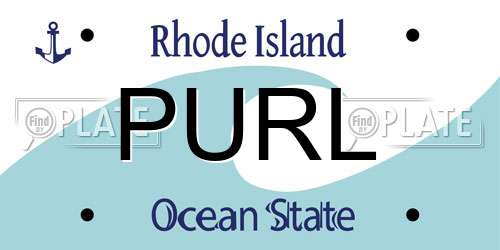 PURL Rhode Island License Plate
